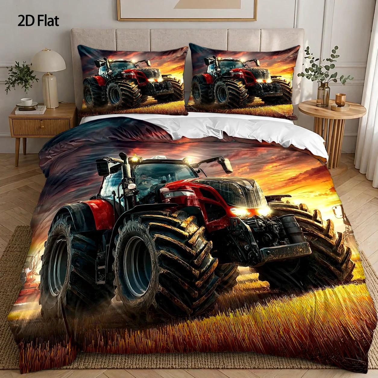 Agriculture Farming Cartoon - Ensemble de housse de couette 3